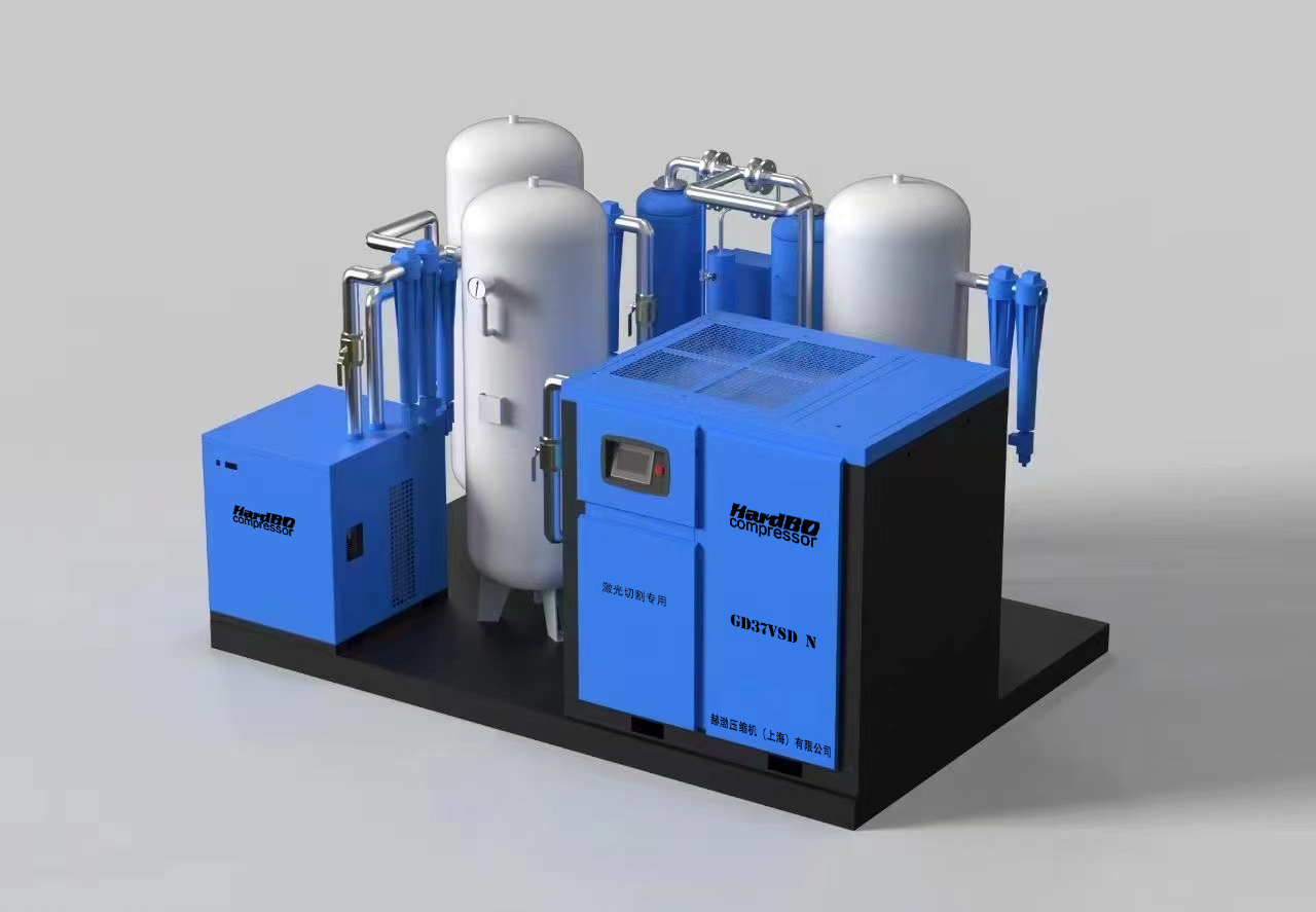 激光切割專用螺桿空壓機37kw撬裝式一體機